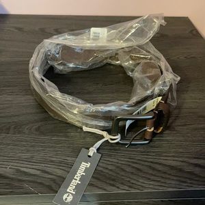 Timberland Brown Leather Belt Size 32